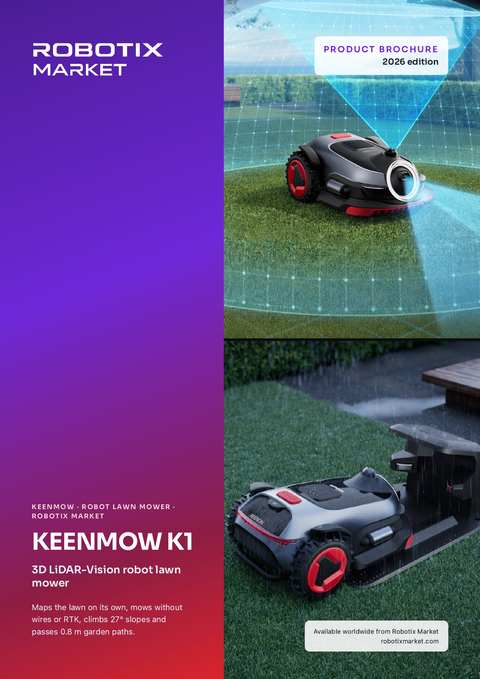 Robot cortacésped LiDAR Keenon Keenmow K1 – Folleto del producto