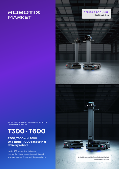 PUDU T600 Underride Endüstriyel Teslimat Robotu – Ürün Broşürü